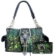Green Premium Buckle Embroidery Conceal Handbag Set - GP939W110M