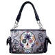 Gray Premium Concealed Skull Embroidery Handbag - G939SUK-E